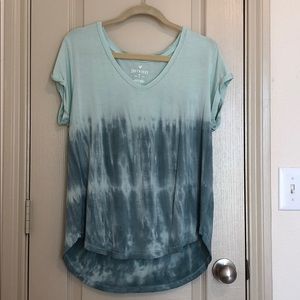 Blue green soft and sexy American eagle top